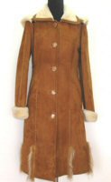 French Lambskin Full Length Coat with Detachable Hood