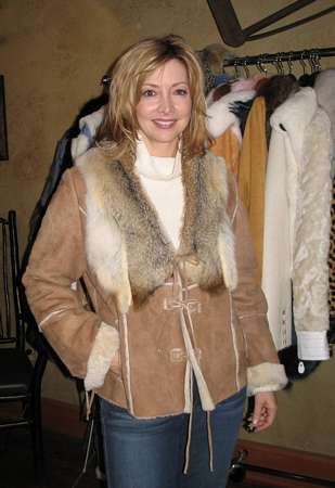 Sharon Lawrence wearing the Napa Suede with Fox Collar Model 1242 SOLD OUT