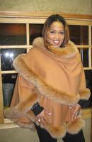 Kym Whitley wearing Carmel Cashmere Cape Model 27CR SOLD OUT