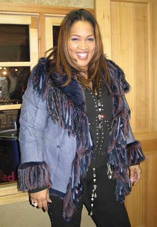 Kym Whitley wearing Reversible Fox with Intense Fringe Model 68F SOLD OUT