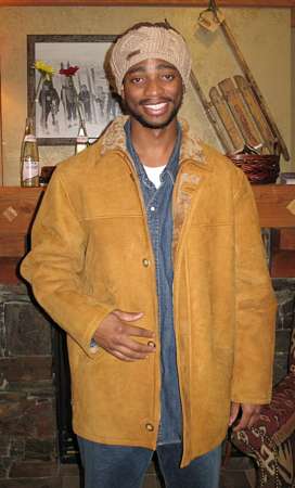 Ryan Bantu wearing Classic Shearling Jacket Model 319 SOLD OUT